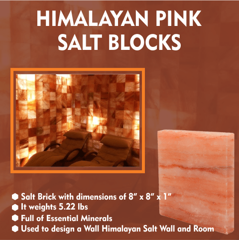 Himalayan Pink Salt Blocks Wall- ZK Trading