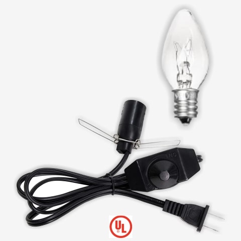 Salt Lamp Cord with Dimmer and Bulb Socket UL